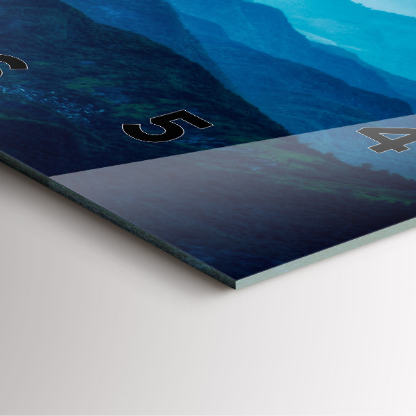 Kwadratowy zegar Akwarelowe góry