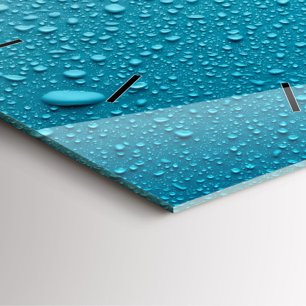 Zegar na ścianę kwadratowy Krople wody na szkle