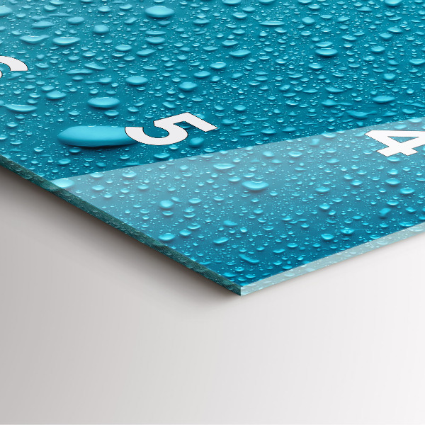 Zegar na ścianę kwadratowy Krople wody na szkle