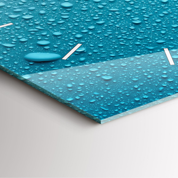 Zegar na ścianę kwadratowy Krople wody na szkle