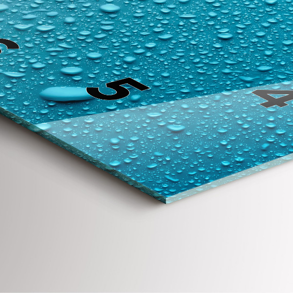 Zegar na ścianę kwadratowy Krople wody na szkle