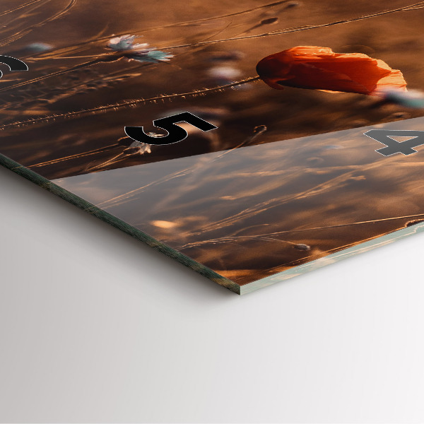 Zegar na ścianę kwadratowy Pole wschód słońca