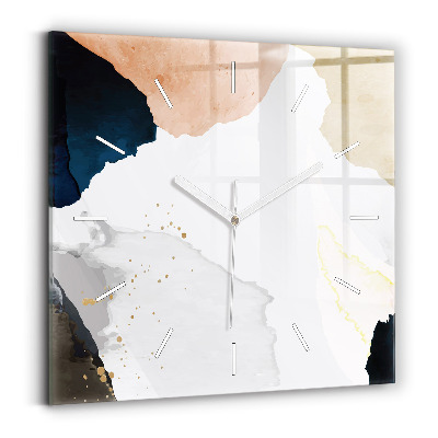 Zegar na ścianę kwadratowy Plamy abstrakcja