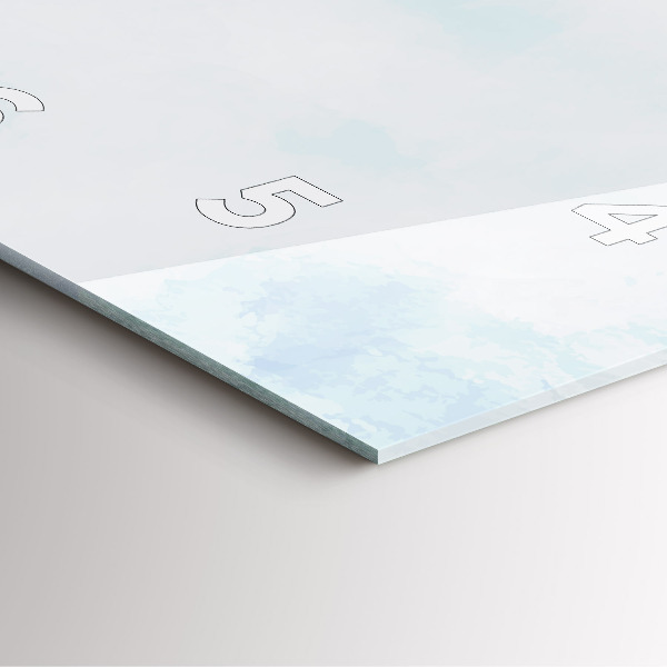 Zegar na ścianę kwadratowy Szkic roślin