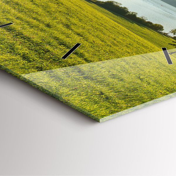 Zegar na ścianę kwadratowy Góry i pole