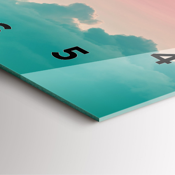 Zegar na ścianę kwadratowy Gradient nieba i góry