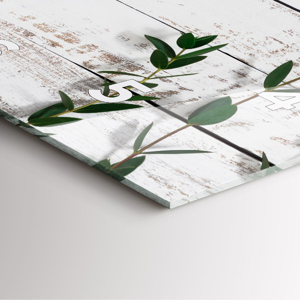 Zegar na ścianę kwadratowy Drewniane jasne deski