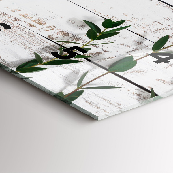 Zegar na ścianę kwadratowy Drewniane jasne deski