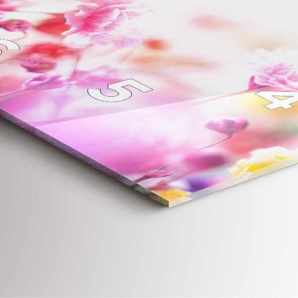 Zegar na ścianę kwadratowy Kwiaty na łące