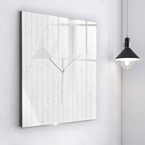 Zegar na ścianę kwadratowy Panele drewniane wzór