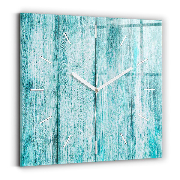 Zegar na ścianę kwadratowy Niebieskie stare drewno