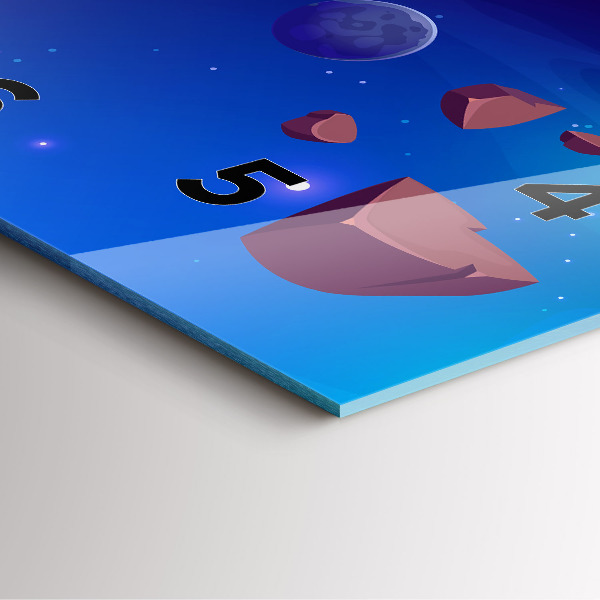 Zegar na ścianę kwadratowy Planety galaktyka