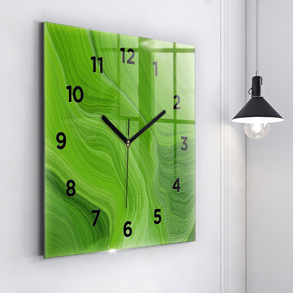Zegar na ścianę kwadratowy Nowoczesne fale