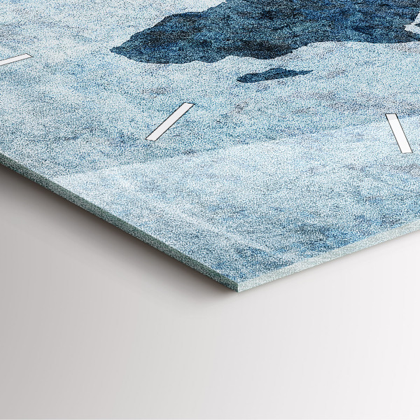 Zegar na ścianę kwadratowy Malowana mapa świata