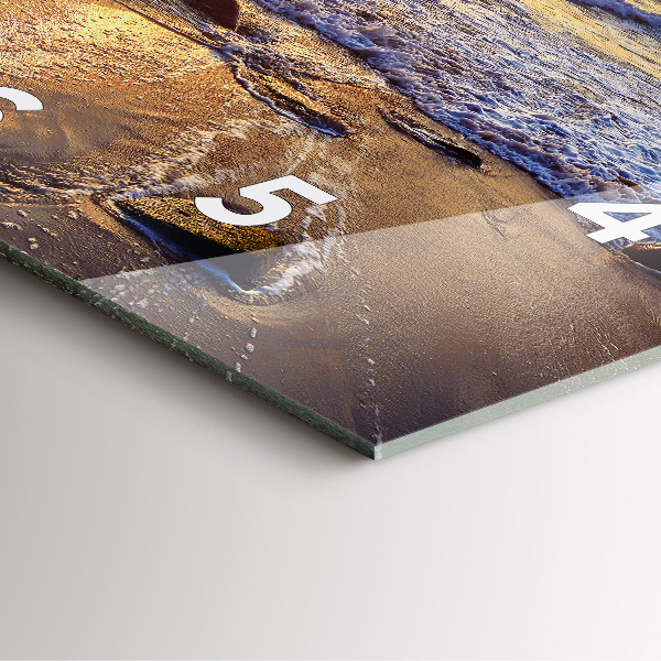 Zegar na ścianę kwadratowy Zachód słońca na plaży