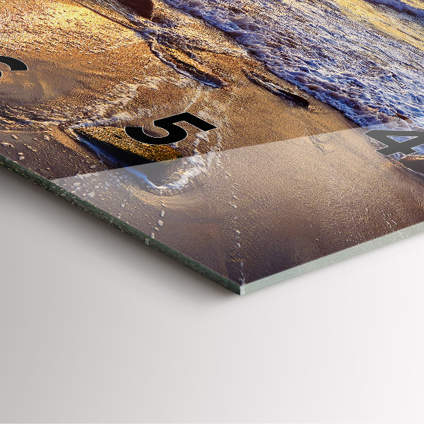 Zegar na ścianę kwadratowy Zachód słońca na plaży