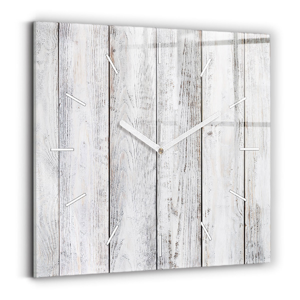 Zegar na ścianę kwadratowy Pomalowane deski
