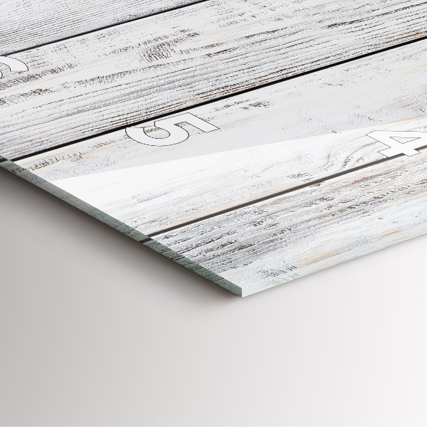 Zegar na ścianę kwadratowy Pomalowane deski