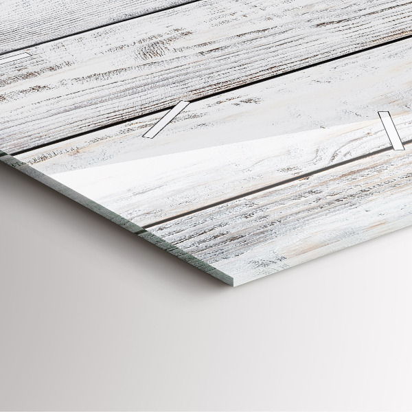 Zegar na ścianę kwadratowy Pomalowane deski