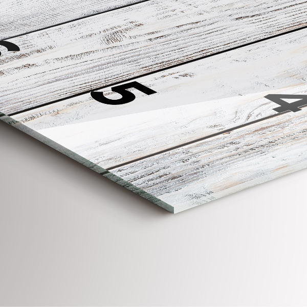 Zegar na ścianę kwadratowy Pomalowane deski