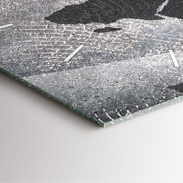 Zegar na ścianę kwadratowy Mapa świata beton