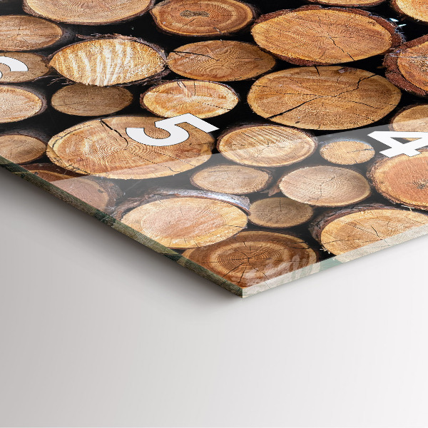 Zegar na ścianę kwadratowy Słoje drzew