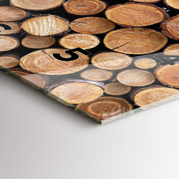 Zegar na ścianę kwadratowy Słoje drzew