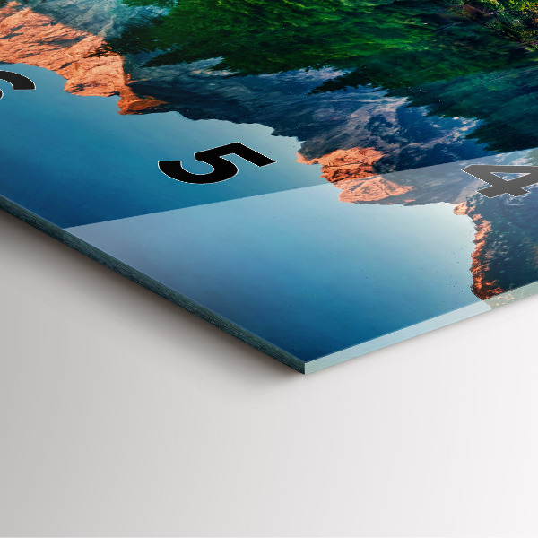 Zegar na ścianę kwadratowy Krajobraz jeziora