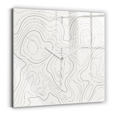 Zegar na ścianę kwadratowy Plamy abstrakcja