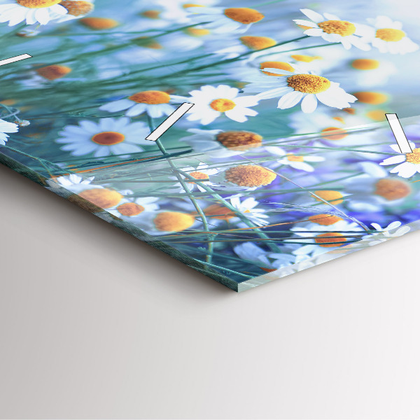 Zegar na ścianę kwadratowy Motyl na łące