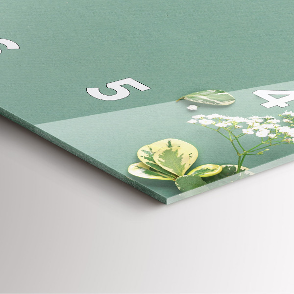 Zegar na ścianę kwadratowy Kwiaty delikatne