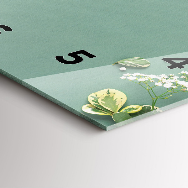 Zegar na ścianę kwadratowy Kwiaty delikatne