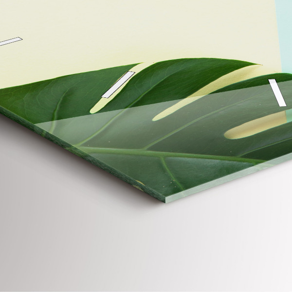 Kwadratowy zegar Liście Monstery