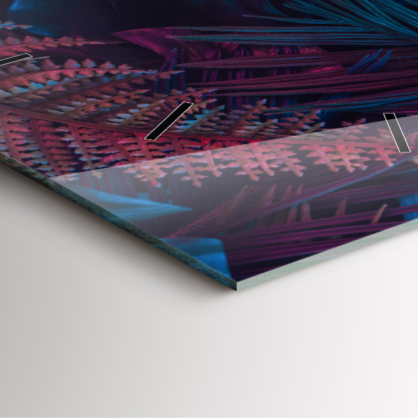 Kwadratowy zegar Egzotyczne kwiaty