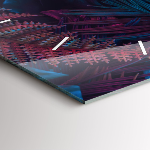 Kwadratowy zegar Egzotyczne kwiaty