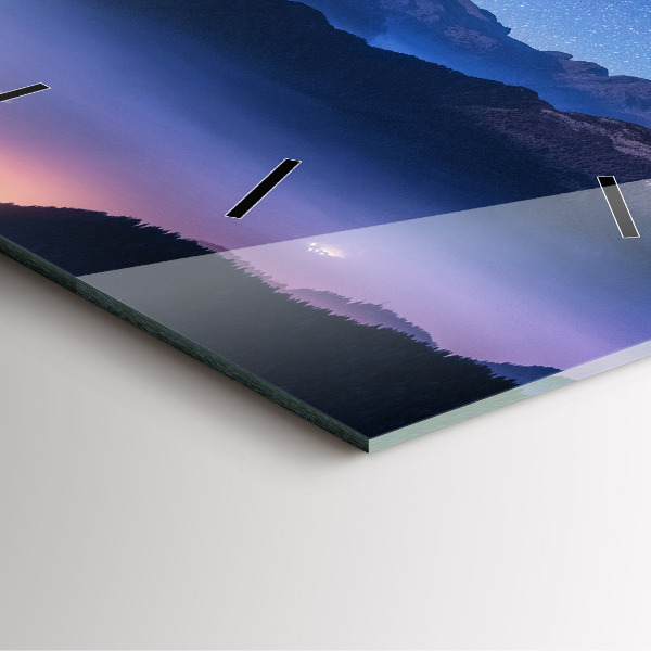 Kwadratowy zegar Droga mleczna i góry