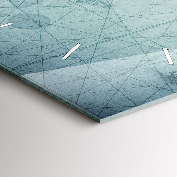 Kwadratowy zegar Vintage mapa