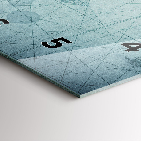 Kwadratowy zegar Vintage mapa