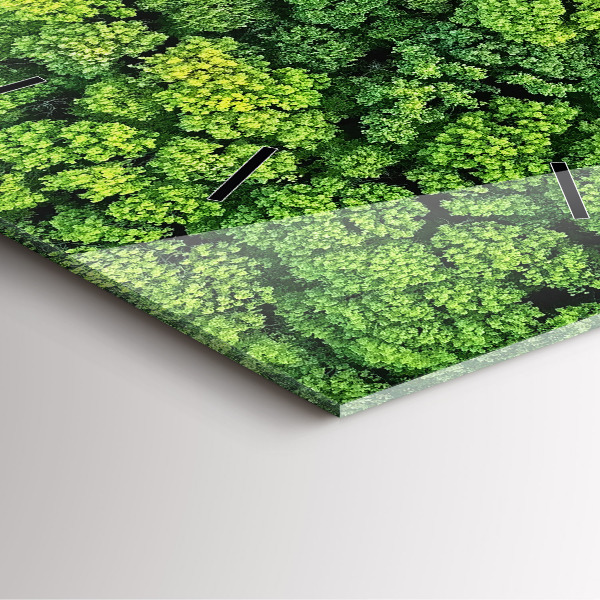 Kwadratowy zegar Las z góry