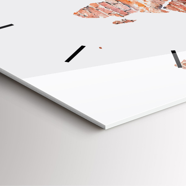 Kwadratowy zegar Stara mapa z cegły