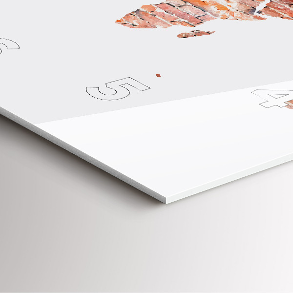 Kwadratowy zegar Stara mapa z cegły