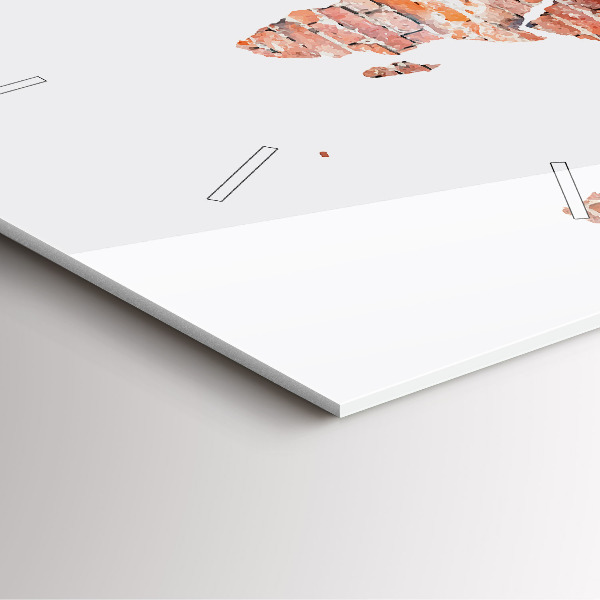 Kwadratowy zegar Stara mapa z cegły