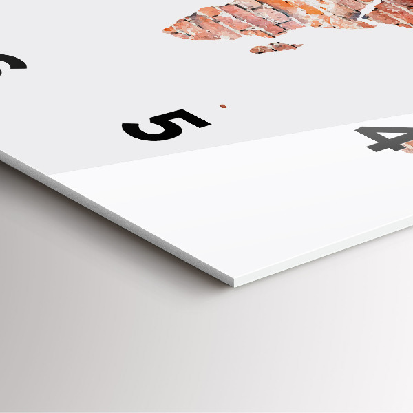 Kwadratowy zegar Stara mapa z cegły