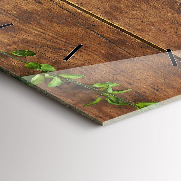 Kwadratowy zegar Rustykalne drewno