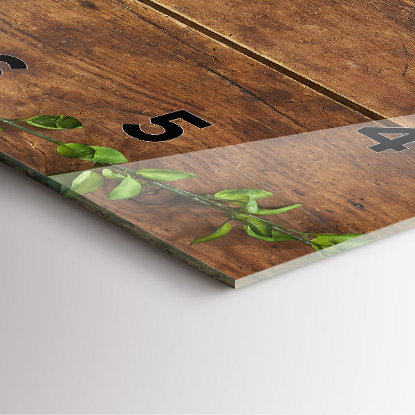 Kwadratowy zegar Rustykalne drewno