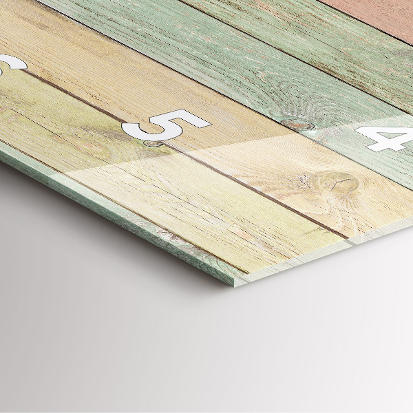 Kwadratowy zegar Kolorowe deski