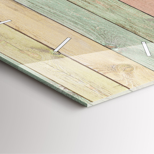 Kwadratowy zegar Kolorowe deski