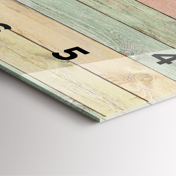 Kwadratowy zegar Kolorowe deski