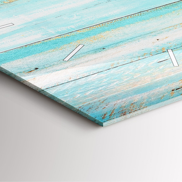 Kwadratowy zegar Niebieskie deski