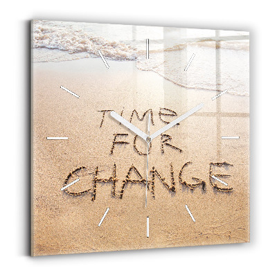 Kwadratowy zegar Cytat na plaży